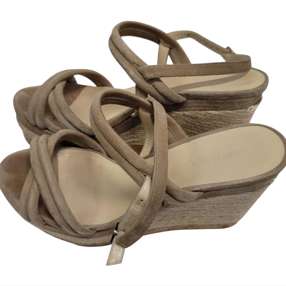 JIMMY CHOO Wedges SZ 40.5 - Picture 4 of 16